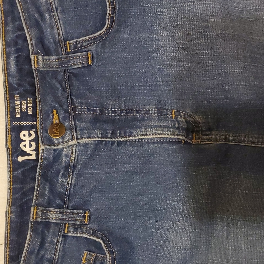 LEE  Denim Regular Fit Skort Mid Rise 10 - Picture 2 of 6